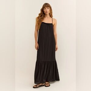 Z SUPPLY COCKTAIL HOUR MAXI GAUZE DRESS BLACK - SIZE XS - NWT